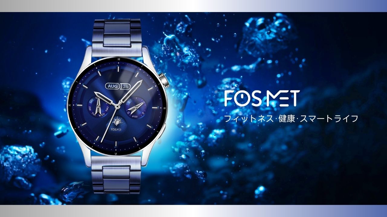【FOSMET人気商品】クラシックな外観のQS39メタルバンドスマートウォッチ、伝統的な時計の製造技術とモダンな素材が見事に融合